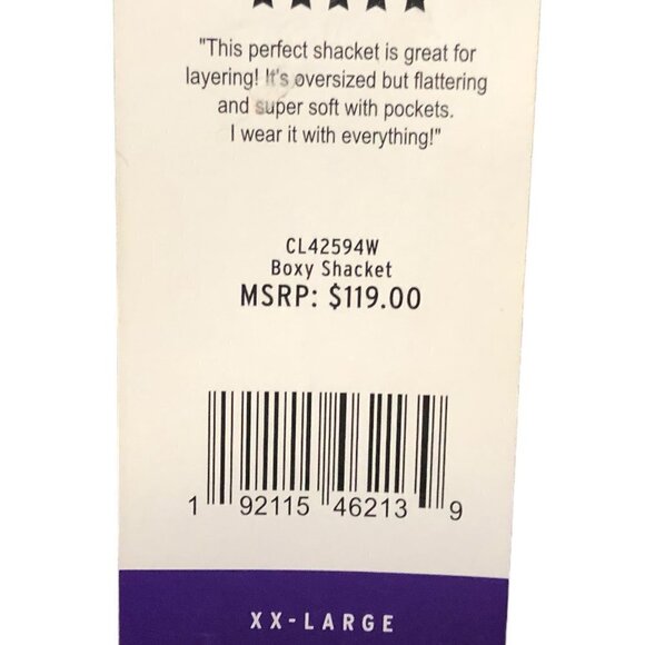 NWT BB Dakota by Steve Madden Boxy Shacket Sz XXL Brown Pink Great for Layering! - Picture 8 of 9